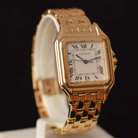 cartier panthere gold watch for ladies|cartier panthere watches for sale.